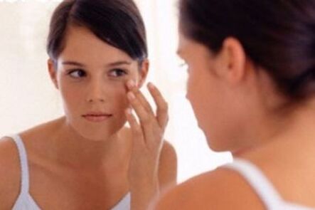 The skin around the eyes