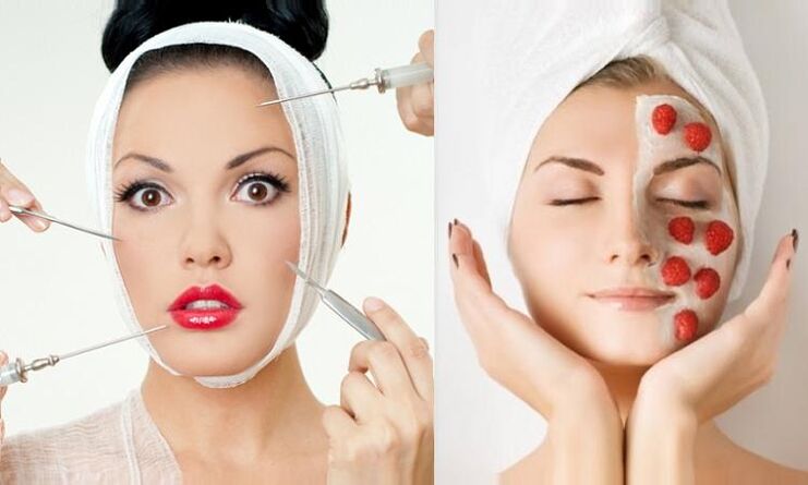 Beauty and cosmetic injections in facial skin rejuvenation